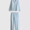 Pyjamasser i twill i boyfriend-stil