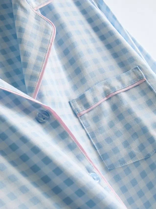 Pyjamasser i twill i boyfriend-stil