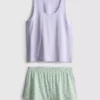 Pyjamasser med bomuldstop og shorts