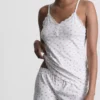 Pyjamasser med cami-top og blonderkant