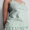 Pyjamasser med cami-top og blonderkant