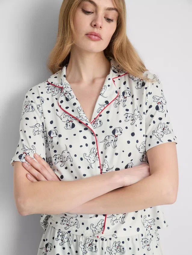 Pyjamasser med "Disneys 101 dalmatinere"-print i boyfriend-stil