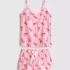 Pyjamasser med kort ben og print