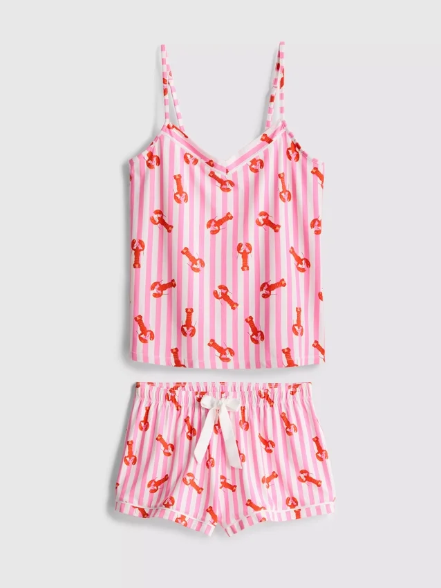 Pyjamasser med kort ben og print