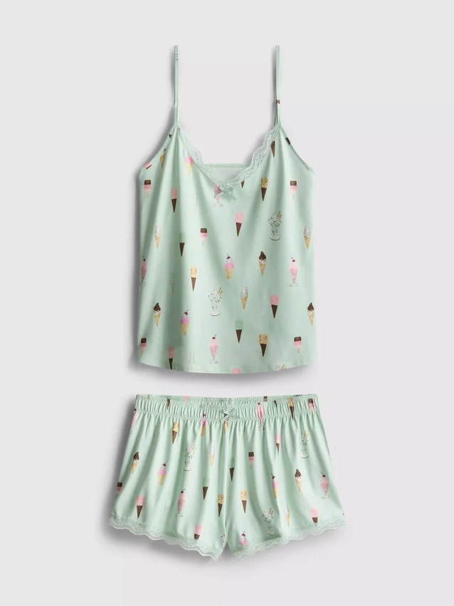 Pyjamasser med kort ben og print