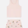 Pyjamasser med kort vest i bomuld