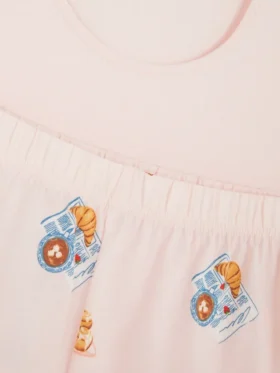 Pyjamasser med kort vest i bomuld