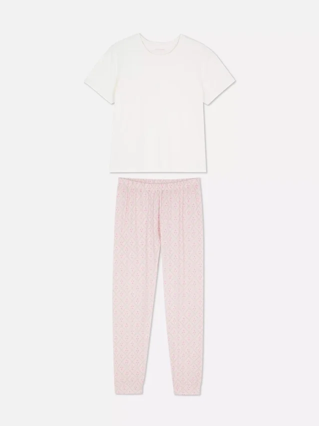 Pyjamasser med korte ærmer og print
