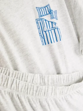 Pyjamasser med korte ærmer og print