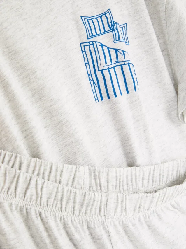 Pyjamasser med korte ærmer og print