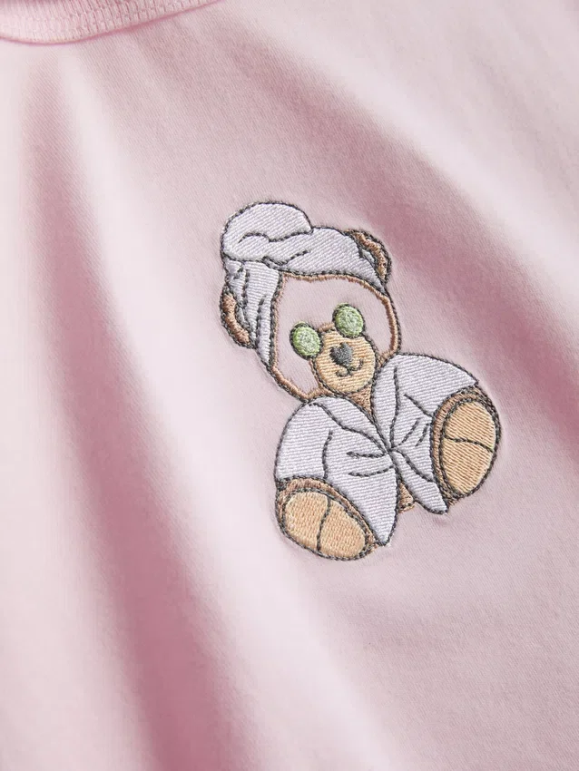 Pyjamasser med korte ben i bomuldsrigt stof med print