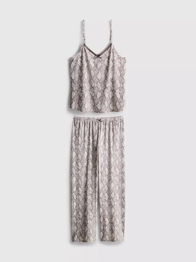 Pyjamasser med leopardmønster og blonder