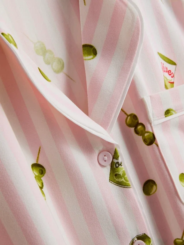 Pyjamasser med print i boyfriend-stil