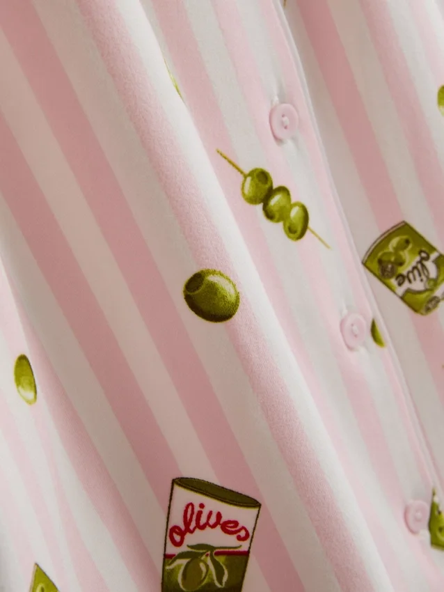 Pyjamasser med print i boyfriend-stil