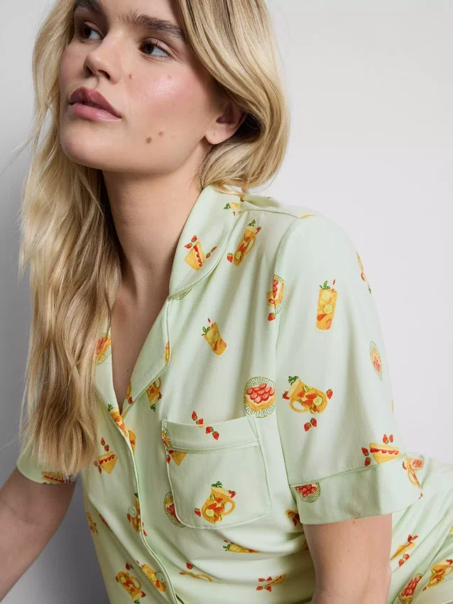 Pyjamasser med print i boyfriend-stil