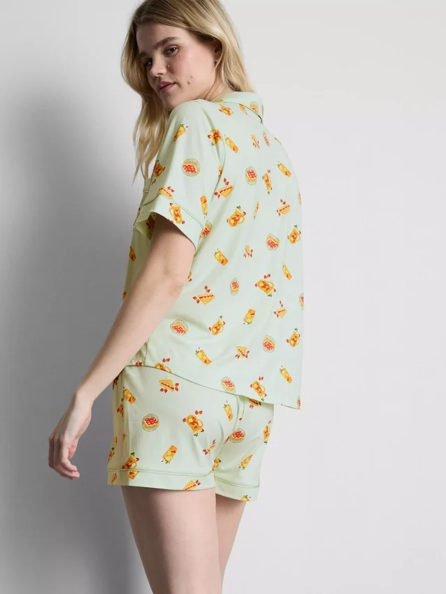 Pyjamasser med print i boyfriend-stil