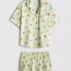 Pyjamasser med print i boyfriend-stil