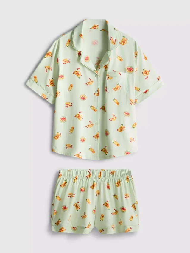 Pyjamasser med print i boyfriend-stil