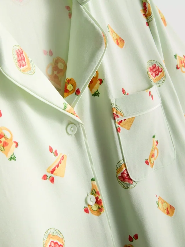 Pyjamasser med print i boyfriend-stil
