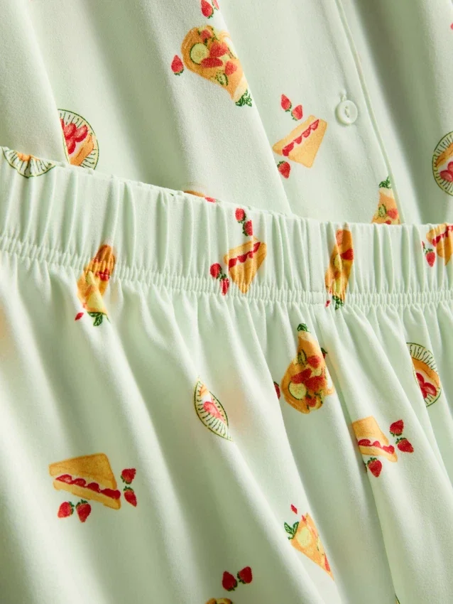 Pyjamasser med print i boyfriend-stil