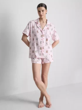 Pyjamasser med print i teddy-boyfriend-stil