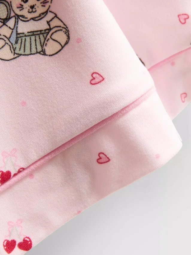 Pyjamasser med print i teddy-boyfriend-stil