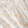 Pyjamasser med print og ribkant