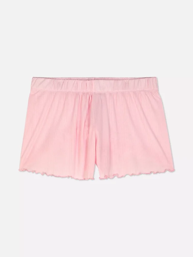 Pyjamasser-shorts i jersey med lettuce-kant