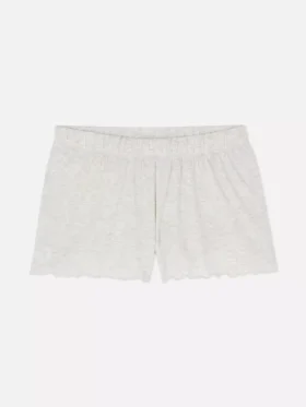 Pyjamasser-shorts i jersey med lettuce-kant