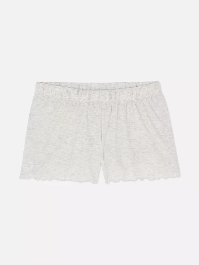 Pyjamasser-shorts i jersey med lettuce-kant