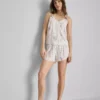 Pyjamasser-shorts med blomsterprint