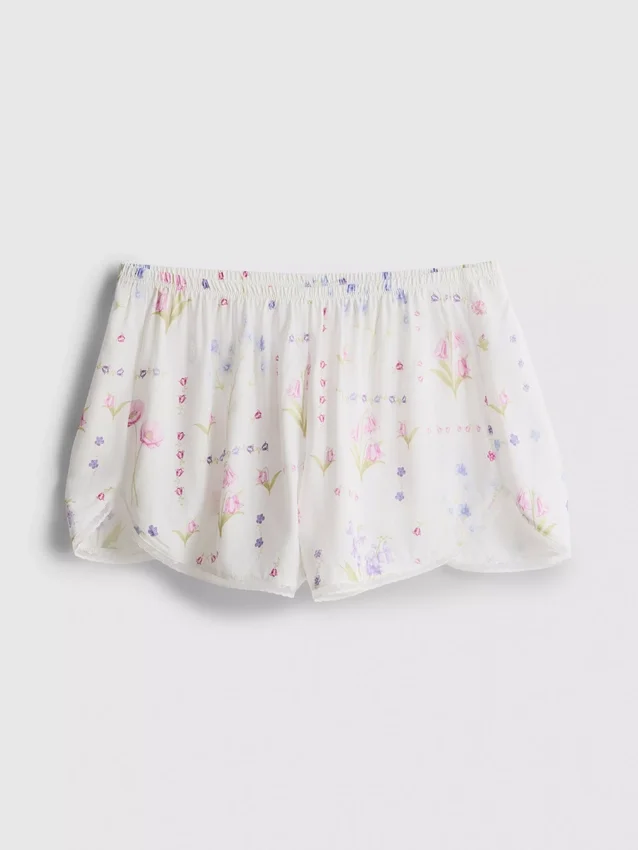 Pyjamasser-shorts med blomsterprint