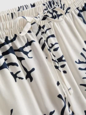 Pyjamasser-shorts med koralprint