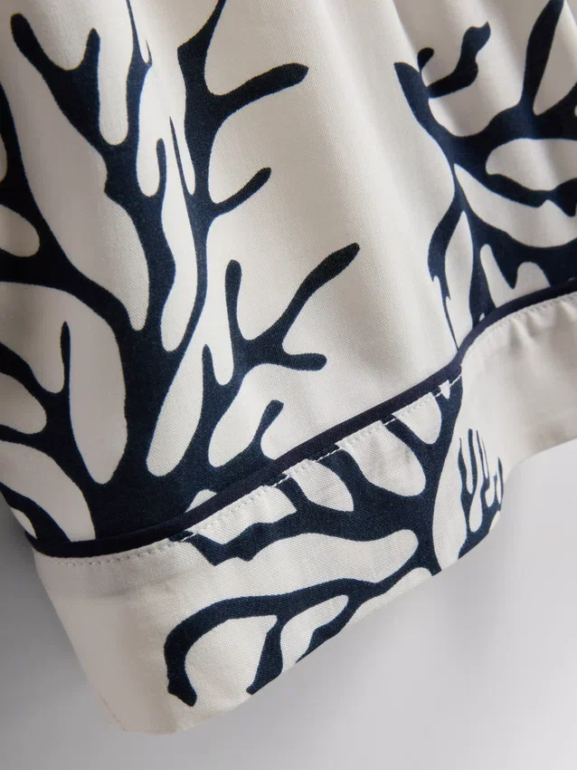 Pyjamasser-shorts med koralprint