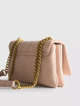 Quiltet crossbody-taske med kæde