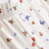 Ribbede pyjamasbukser med sommerfuglemotiv