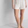 Ribbede pyjamasser-shorts i jersey