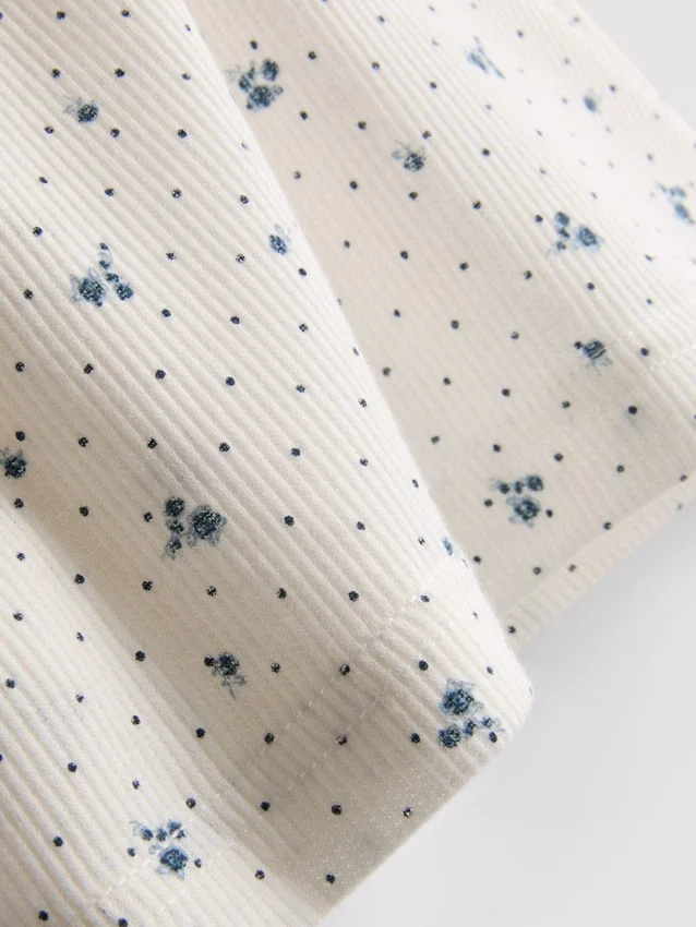 Ribbede pyjamasser-shorts i jersey