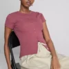 Ribbet bluse med knapper, med højt bomuldsindhold