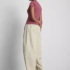 Ribbet bluse med knapper, med højt bomuldsindhold