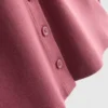 Ribbet bluse med knapper, med højt bomuldsindhold
