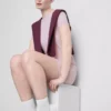 Ribbet bodycon mini-skjorte-kjole