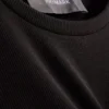 Ribbet bodycon mini-skjorte-kjole