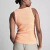 Ribbet racerback-tanktop med højt bomuldsindhold