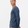 Ribbet sweater med rund hals