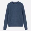 Ribbet sweater med rund hals