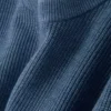 Ribbet sweater med rund hals