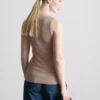 Ribbet tanktop i bomuldsblanding