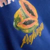 Ribbet tanktop med grafisk print i bomuldsblanding