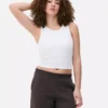 Ribbet tanktop med racerryg